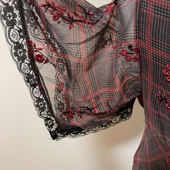 NWT Free People Fallen Flowers Midi Dress Embroidered Beaded size 2 - Picture 4 of 14